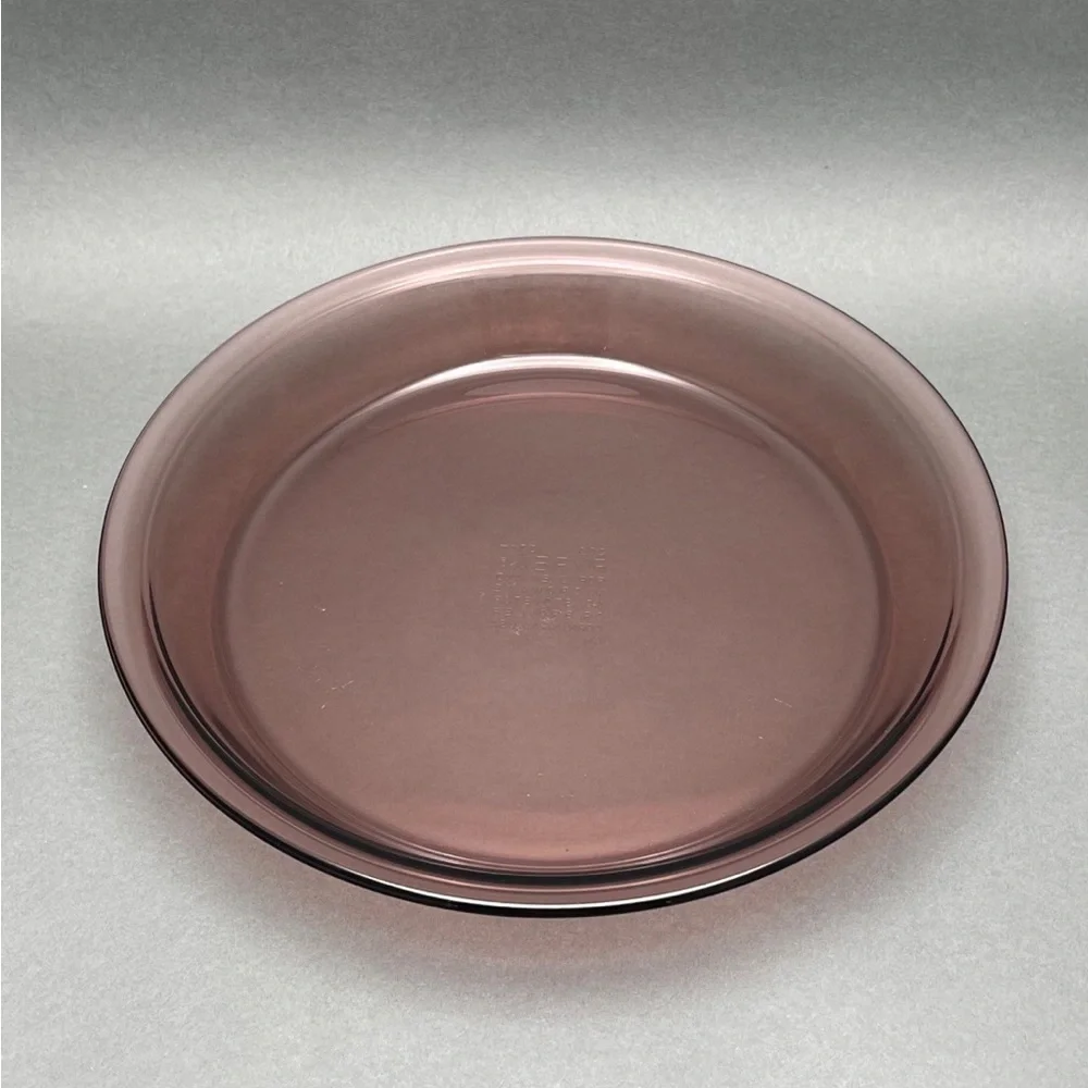 Vintage Pyrex #209 Cranberry Pie Plate 9 inch Serving Dish